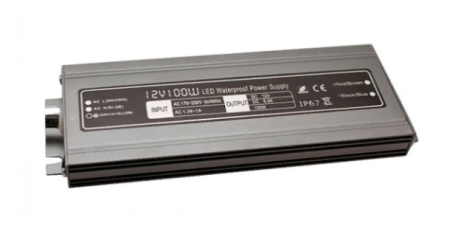 Блок питания 100Вт 24В IP67 алюминий SLIM