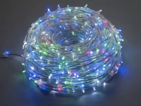 Светодиодная гирлянда "Клип-лайт" 12V, 100 м, мульти, темно-зеленый провод, фиксинг, с КОЛПАЧКОМ Светодиодная гирлянда "Клип-лайт" 12V, 100 м, мульти, темно-зеленый провод, фиксинг, с КОЛПАЧКОМ