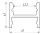 Профиль алюминиевый накладной LC-LPS-1216-2 Anod