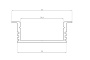 Профиль алюминиевый врезной широкий  LC-LPV-1234-2 Anod