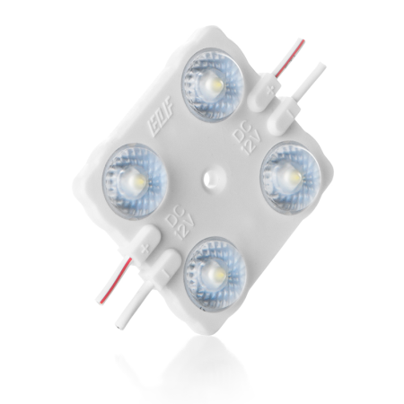 Модуль светодиодный ELF VIVO-2019  4SMD  с линзой, 12В, IP67 красный